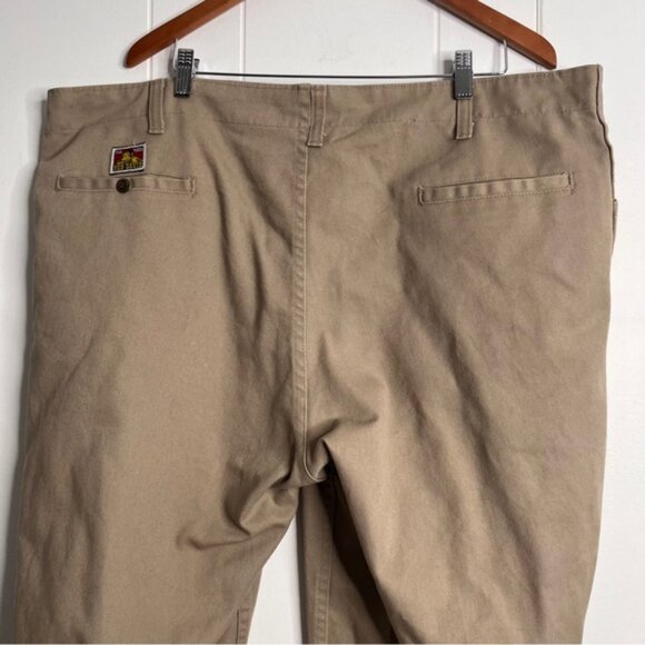 Ben Davis 46x31 Gorilla Cut Pants Tan Chinos Workwear Worn cut K707 - Picture 4 of 11